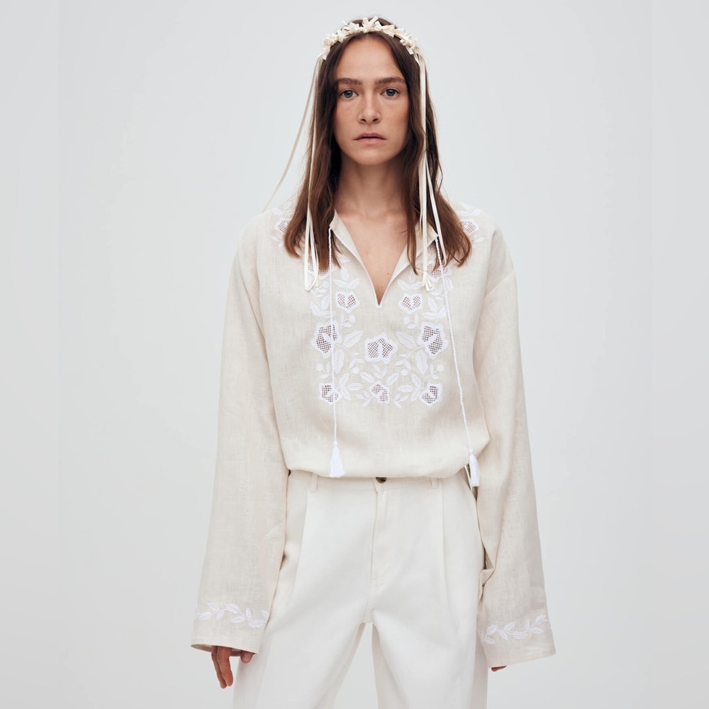 Etnodim linen shirt unisex